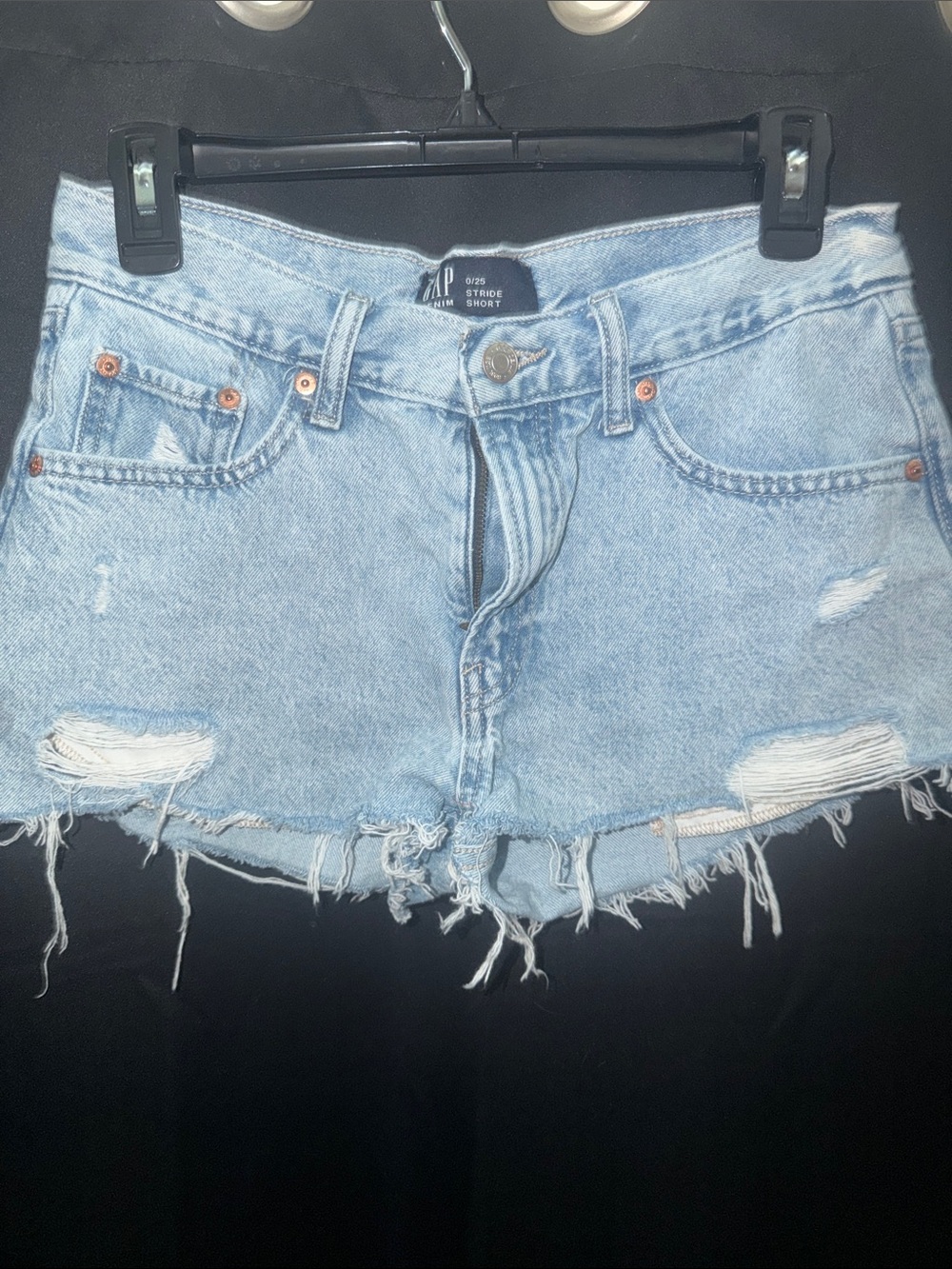 GAP Light Wash Distressed Denim Jean Shorts
